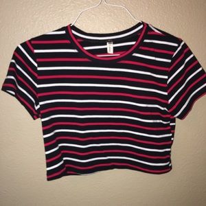 Striped Crop Top T-Shirt
